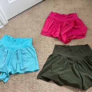 Bundle of 3 aerie crossover shorts